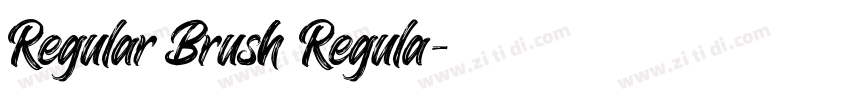 Regular Brush Regula字体转换